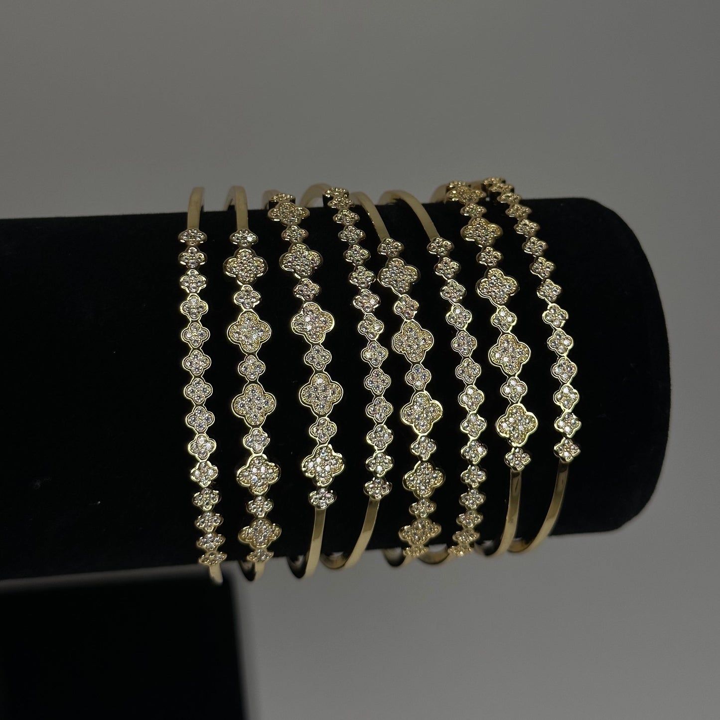 Gold Flower Cuff Bracelet