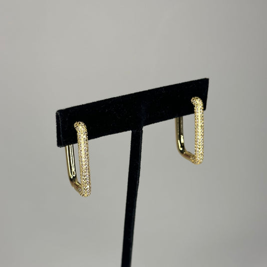 Gold Square Hoop